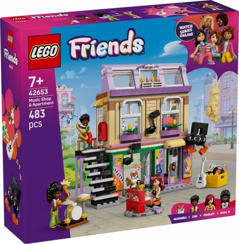LEGO Klocki Friends 42653 Sklep muzyczny i mieszkanie