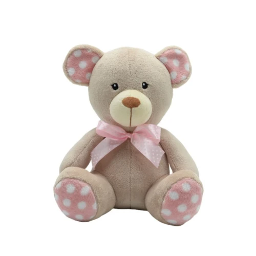 TULILO Maskotka Miś kropek beżowy 25 cm