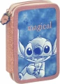 Kids Euroswan Piórnik dwukomorowy Stitch z wyposażeniem