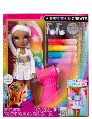 MGA Lalka Rainbow High Air Brush, Grey Eyes