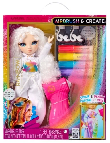 MGA Lalka Rainbow High Air Brush, Green Eyes