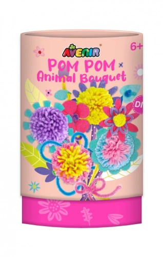 MG DYSTRYBUCJA Zestaw kreatywny Pom Pom Bukiet z pomponami - Kwiaty