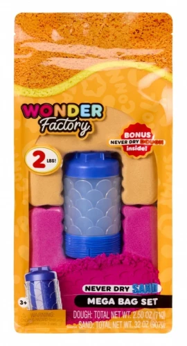 MGA Piasek kinetyczny Wonder Factory Never Dry Sand Bag, Pomarańczowy, czerwony