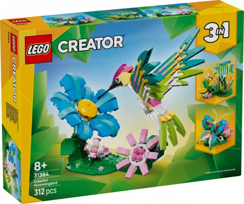 LEGO Klocki Creator 31384 Dzikie zwierzęta: kolorowy koliber