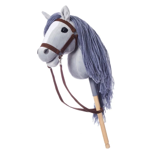 Tootiny Koń na kiju Hobby Horse HOPPIHORSE A3 szary, maść siwa