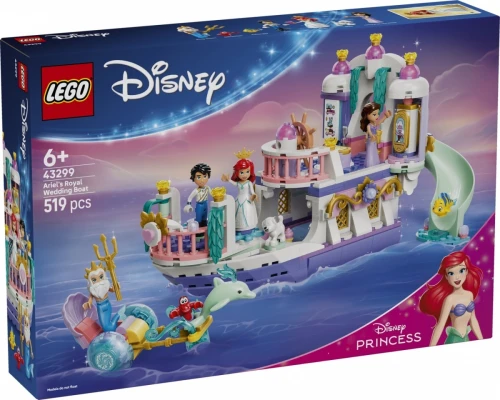 LEGO Klocki Disney 43299 Królewska łódź weselna Arielki