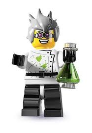LEGO mini figurka SERIA 4 SZALONY NAUKOWIEC 8804